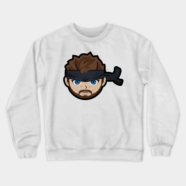 Metal Gear Solid 3 - Naked Snake Sticker Crewneck Sweatshirt by Jamieferrato19